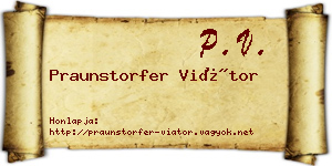 Praunstorfer Viátor névjegykártya